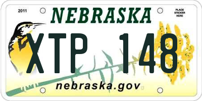 NE license plate XTP148