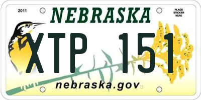 NE license plate XTP151