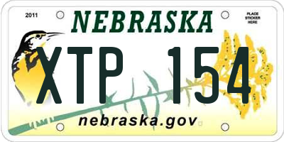 NE license plate XTP154