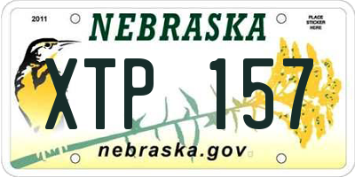 NE license plate XTP157