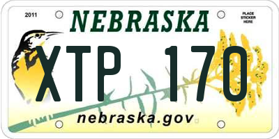 NE license plate XTP170