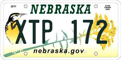 NE license plate XTP172