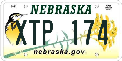 NE license plate XTP174
