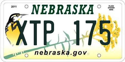NE license plate XTP175