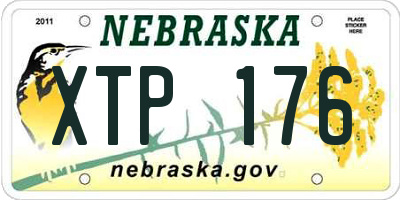 NE license plate XTP176