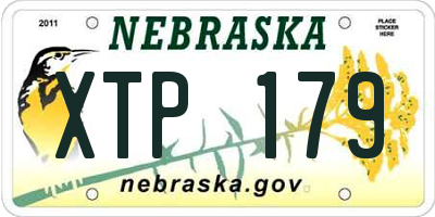 NE license plate XTP179