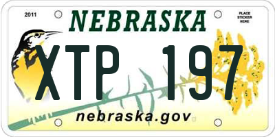 NE license plate XTP197