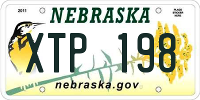 NE license plate XTP198