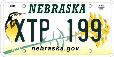 NE license plate XTP199