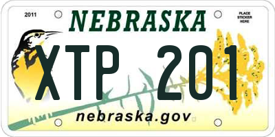 NE license plate XTP201
