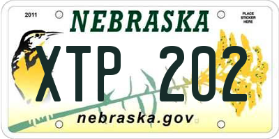 NE license plate XTP202