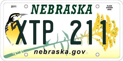 NE license plate XTP211