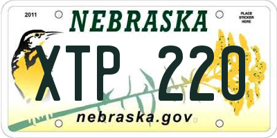 NE license plate XTP220