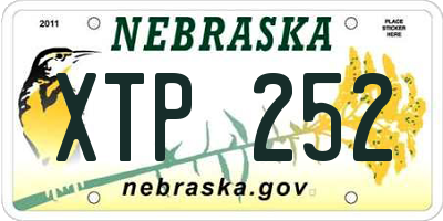 NE license plate XTP252
