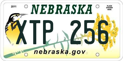 NE license plate XTP256