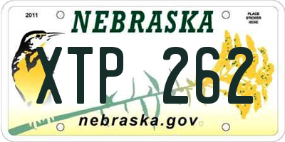 NE license plate XTP262