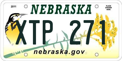 NE license plate XTP271