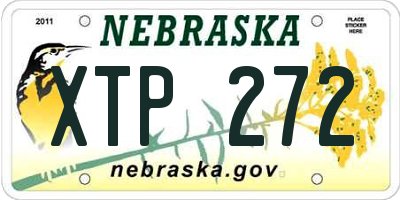 NE license plate XTP272