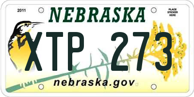 NE license plate XTP273