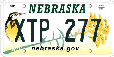 NE license plate XTP277