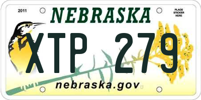 NE license plate XTP279
