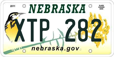 NE license plate XTP282