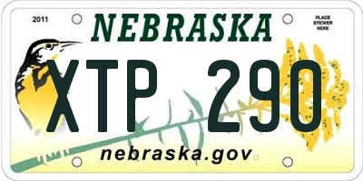 NE license plate XTP290