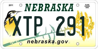 NE license plate XTP291