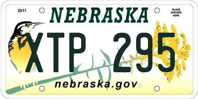 NE license plate XTP295