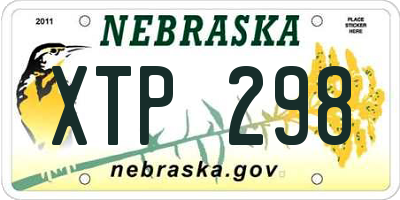 NE license plate XTP298