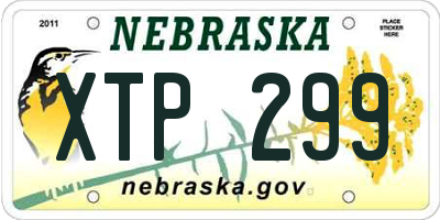 NE license plate XTP299