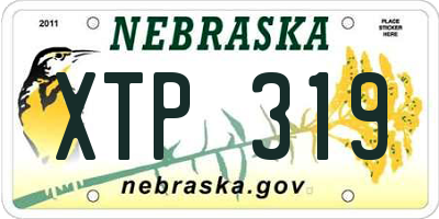 NE license plate XTP319