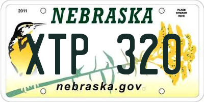 NE license plate XTP320