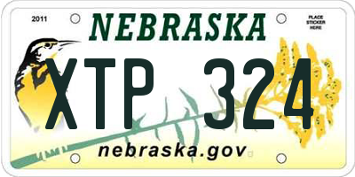 NE license plate XTP324