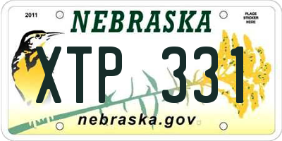 NE license plate XTP331
