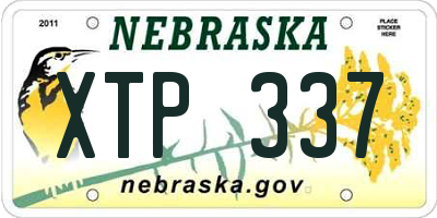 NE license plate XTP337