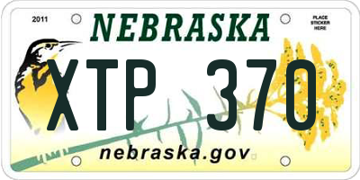 NE license plate XTP370