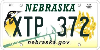 NE license plate XTP372