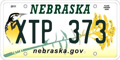 NE license plate XTP373