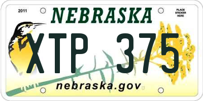 NE license plate XTP375