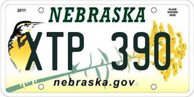 NE license plate XTP390