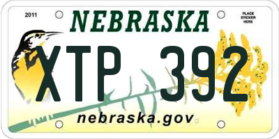 NE license plate XTP392