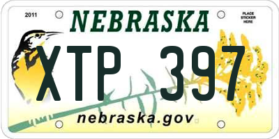 NE license plate XTP397