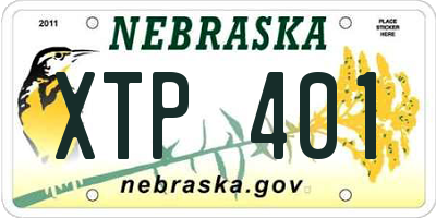 NE license plate XTP401