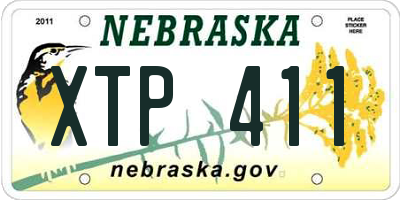 NE license plate XTP411