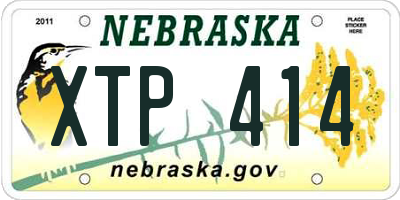 NE license plate XTP414