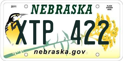 NE license plate XTP422