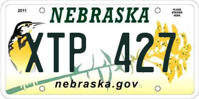 NE license plate XTP427