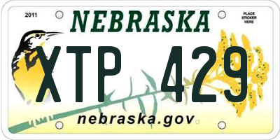 NE license plate XTP429