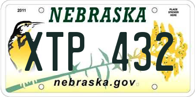 NE license plate XTP432